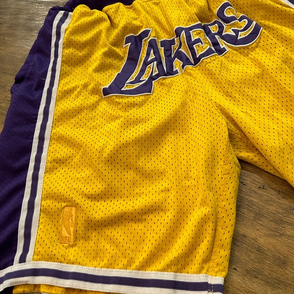 Just Don x Lakers Los Angeles LA Basketball Shorts Yellow Men’s Size XXL 1996 - Picture 11 of 11